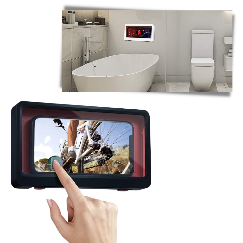Suporte de parede à prova d'água para telefone FTltop, fixação segura para ambientes úmidos, compatível com aparelhos de telefonia.