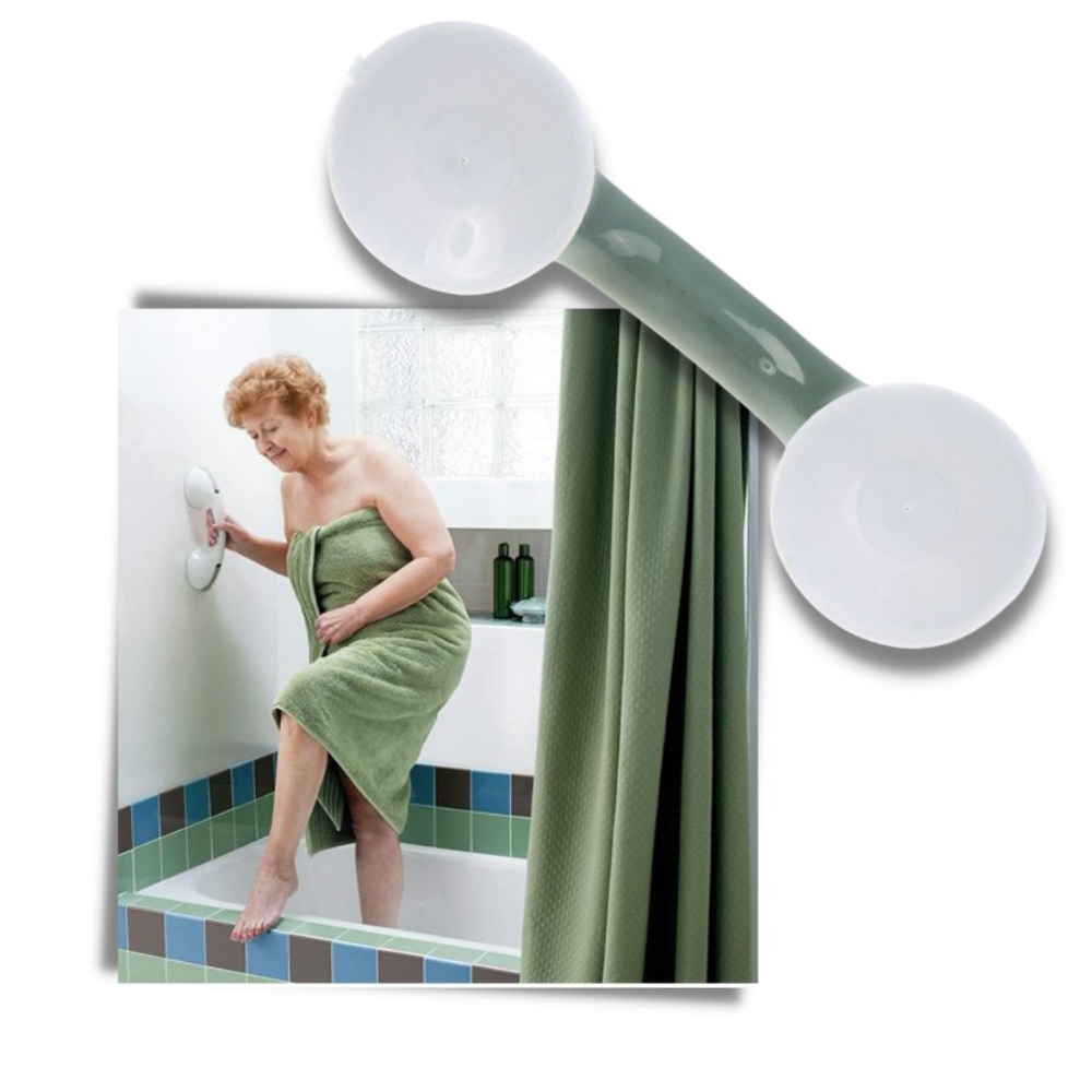 Barra de apoio de banho e ducha Rockjoy, segura, resistente, ideal para segurança em banheiros e cabines de banho.