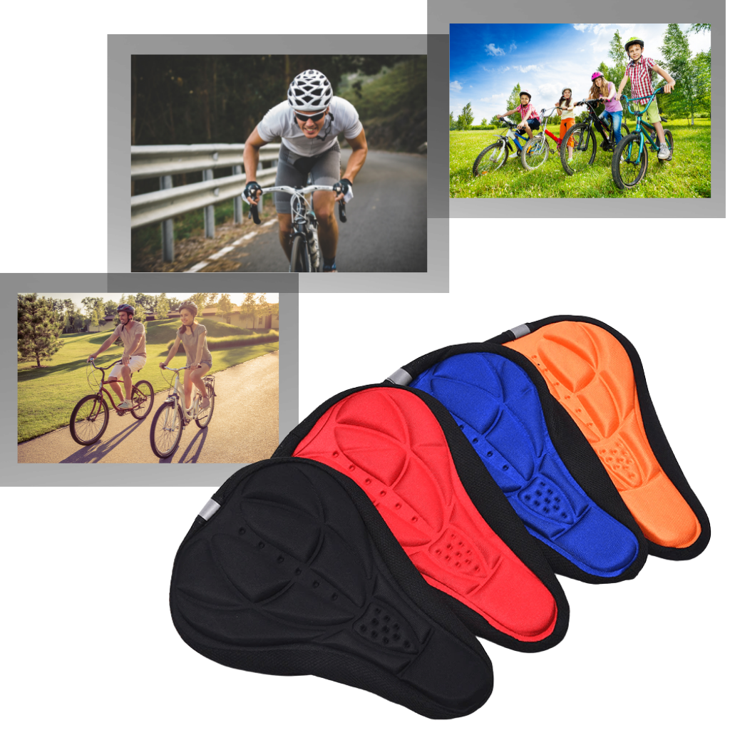 Capa de assento de bicicleta acolchoada em gel de silicone da marca Outtop, para maior conforto durante o ciclismo.