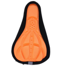 Assento de selim de bicicleta da Outtop com almofada de silicone gel, acolchoado, em cor laranja para conforto no ciclismo