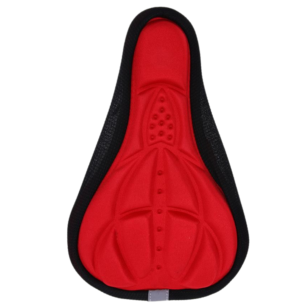 Assento de ciclismo da Outtop com almofada de silicone gel vermelha para maior conforto em bicicletas.