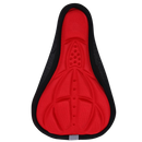 Assento de ciclismo da Outtop com almofada de silicone gel vermelha para maior conforto em bicicletas.