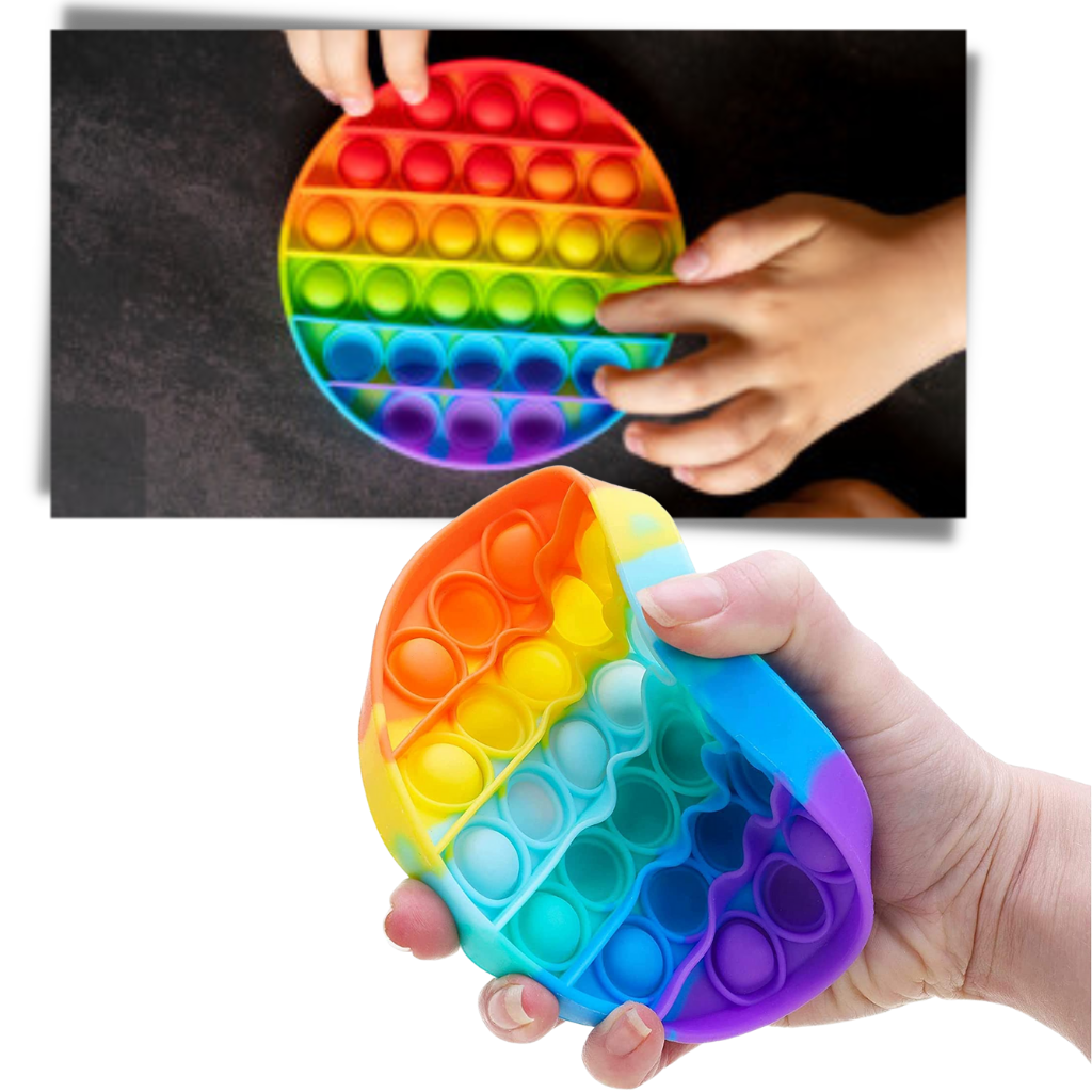 Brinquedo sensorial anti-estresse com bolhas, brinquedo de toque e compressão da marca Ibaste, para alívio do estresse.