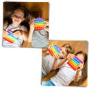 Brinquedo sensorial antiestresse com bolhas, brinquedo simples Dimple da marca Ibaste, usado para alívio do estresse e diversão.