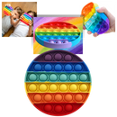 Brinquedo sensorial anti-estresse com bolhas, jogo e brinquedo da marca Ibaste, ideal para relaxamento e estímulo sensorial.