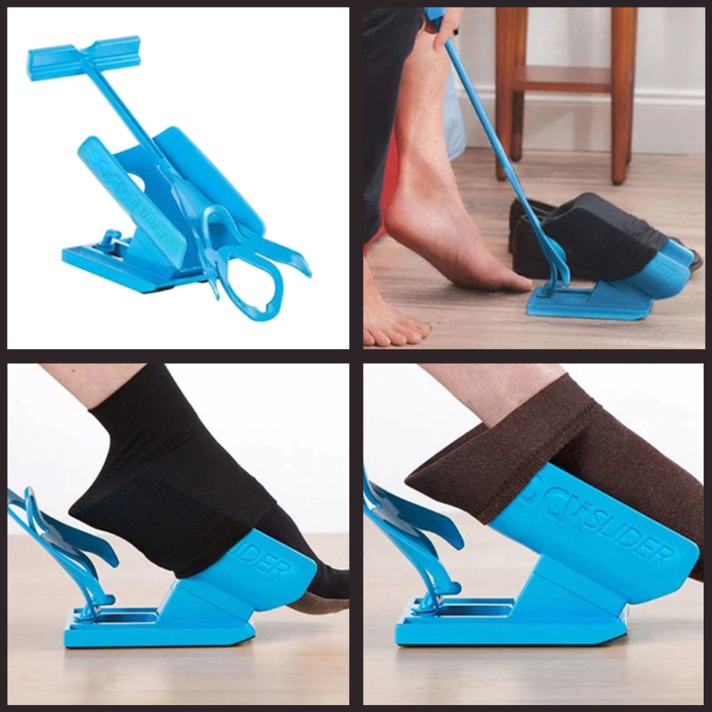 Auxiliar para calçados Outad Enfile Chaussette, acessório de manutenção para colocar e remover meias facilmente.