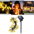 Fita de luz solar da Onrp, luminária decorativa com lâmpadas LED para ambientes externos e festas ao ar livre