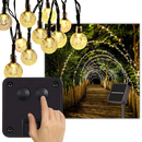 Fio de luz solar da Onrp com oito modos de iluminação, decorativo e ideal para ambientes externos.