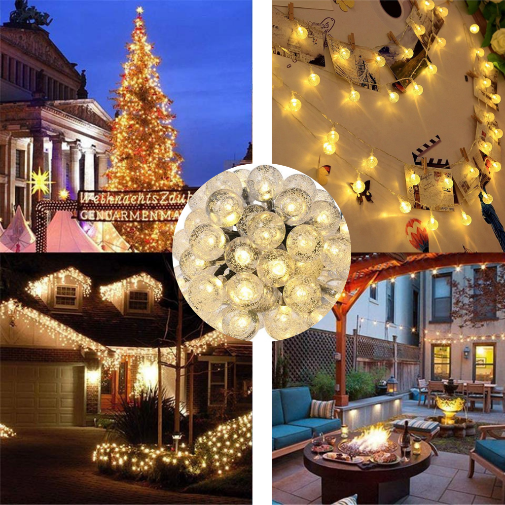 Guirlanda luminosa solar Onrp, fios de luz LED para decoração externa, ideal para ambientes ao ar livre e festas.