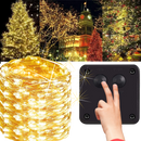 Guirlanda solar com LED da Pure Garden, luminária de 8 modos de iluminação, decorativa e eficiente para ambientes externos.