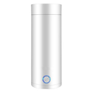 Chaleira portátil de 400ml da Petmoko em aço inox, com design branco e compacto para cozinha.