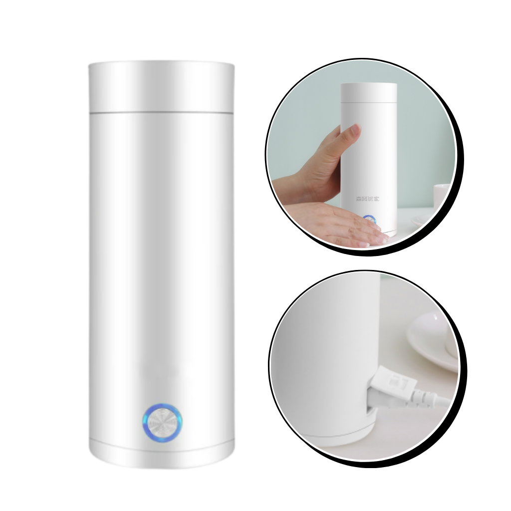 Chaleira portátil de 400ml da Petmoko em aço inox, eletrodoméstico de cozinha para aquecer água.