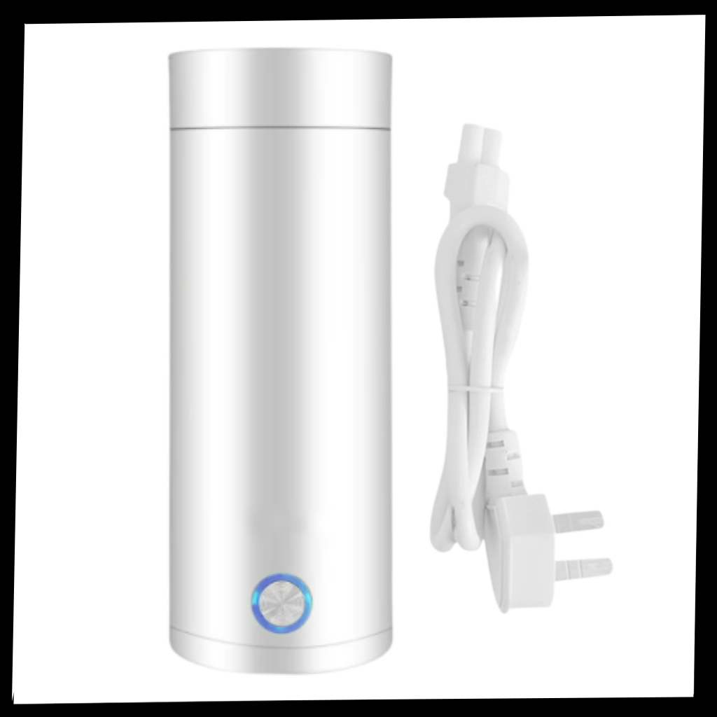 Chaleira elétrica portátil de aço inox de 400ml da Petmoko, ideal para aquecer água de forma prática e eficiente.