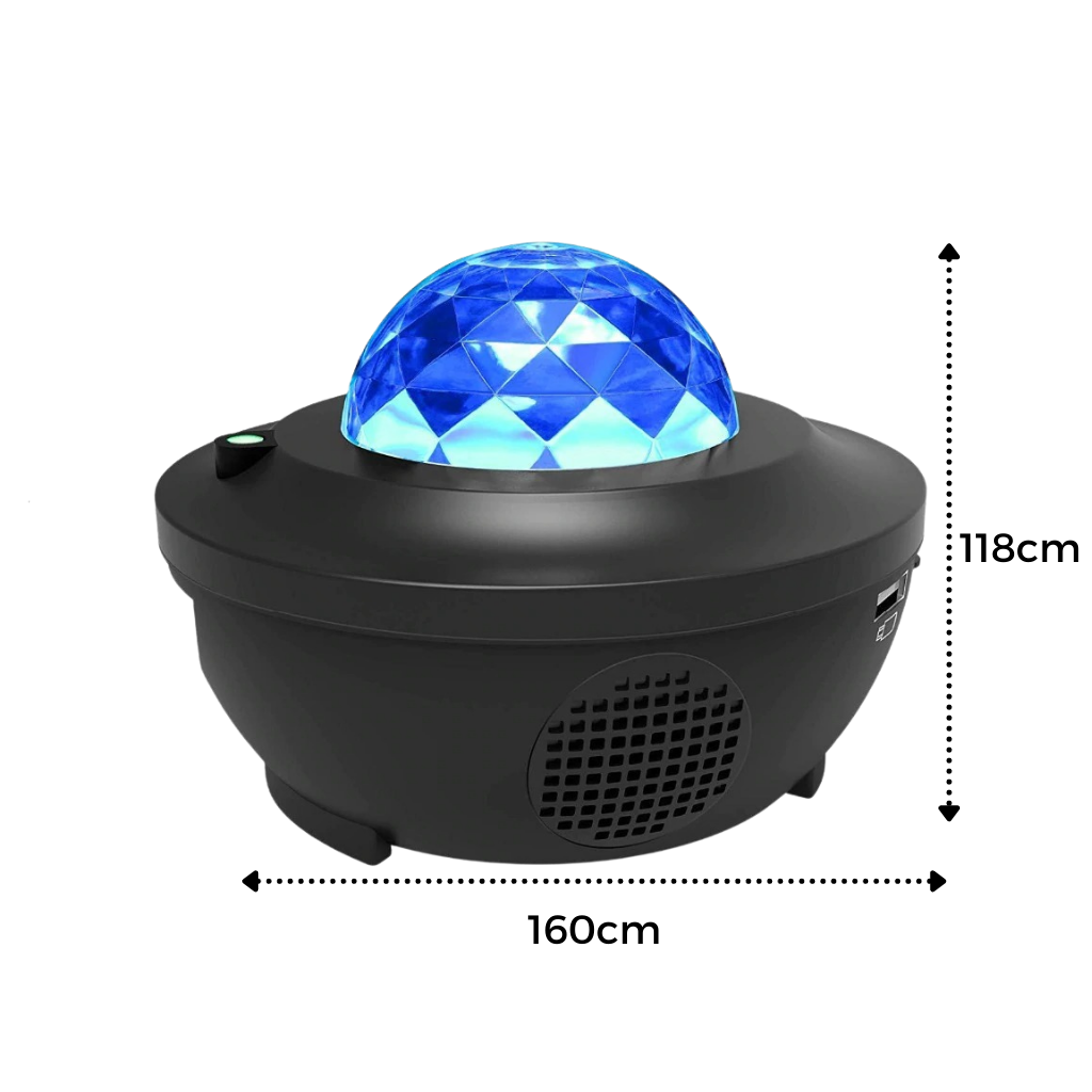 Projetor de céu estrelado da Aetomce, luz de ambiente com efeito de céu noturno, ideal para criar atmosfera relaxante.