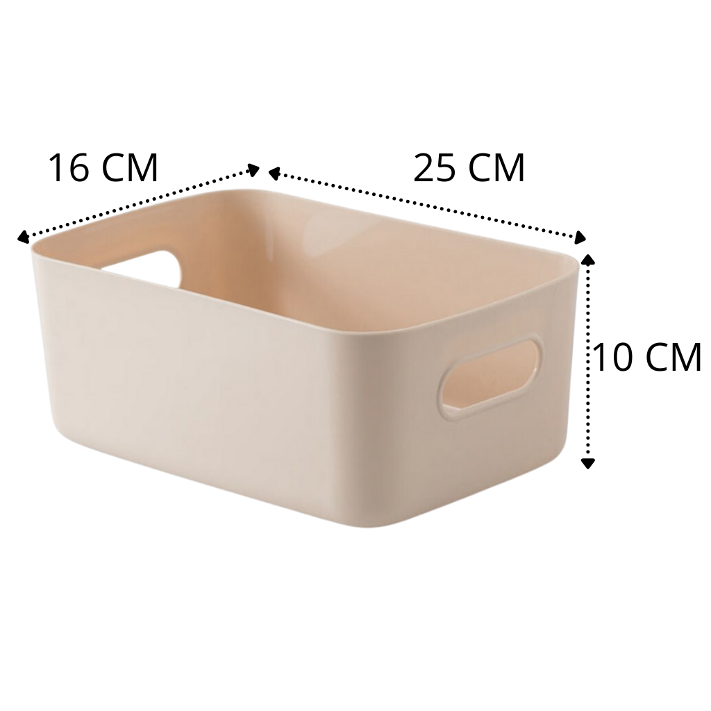 Cesto de armazenamento plástico Eastjing, resistente, com dimensões variadas, ideal para organização doméstica.
