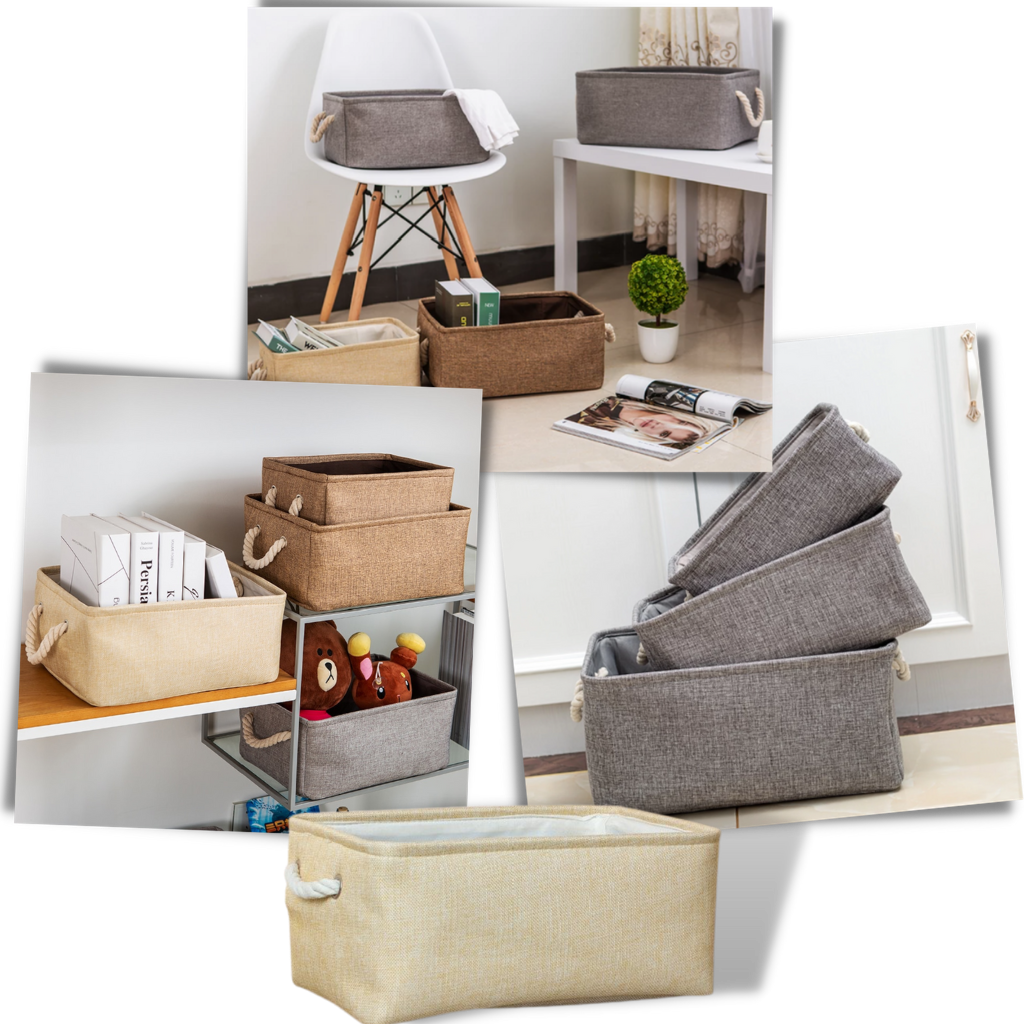 Cesto de roupa elegante Skylight com alças de corda, design moderno, ideal para organização de roupas e itens domésticos.