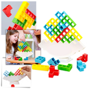 Brinquedo de empilhar em balanço da Dreafly, brinquedo de construção colorido para crianças, com peças que se equilibram e se encaixam.