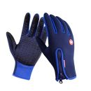 Luvas térmicas unissex da Sodial, em azul, feitas para proteger as mãos do frio com conforto e estilo.
