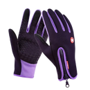 Luvas térmicas unissex da Sodial em cor roxa, ideal para proteger as mãos do frio com design confortável e ajustável.