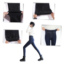 Jeggings térmicas de lã polaire para mulheres da Plush, com tecido externo resistente e confortável para o inverno.