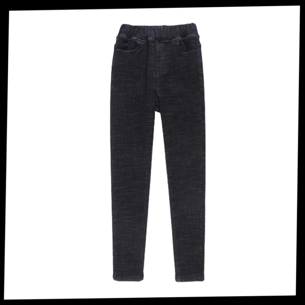 Jeggings térmicos em lã polaire para mulheres da Plush, com tecido aconchegante e ajuste confortável.