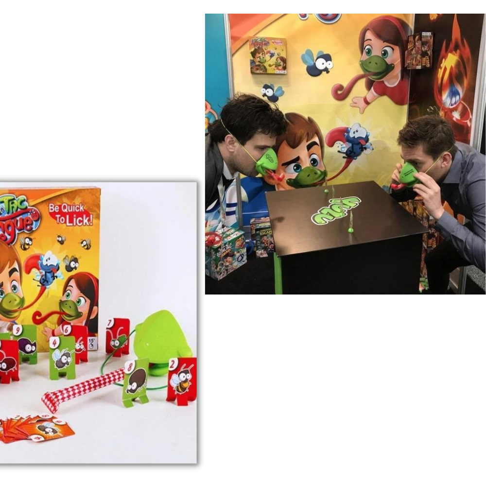 Jogo de Tictac de língua da marca Notime, brinquedo de atividade durável com peças coloridas para diversão interativa.
