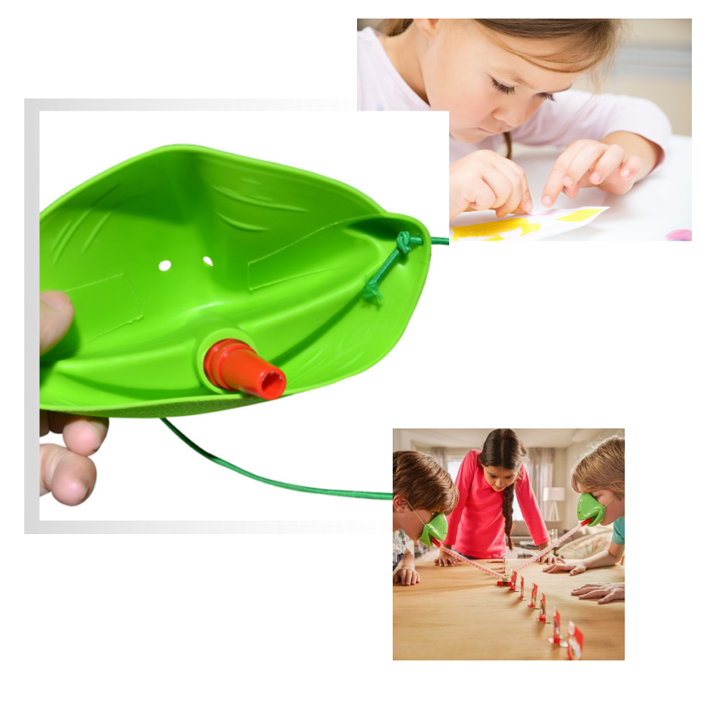 Jogo de Tic Tac Langue da Notime, brinquedo de atividade educacional com peças coloridas para desenvolver habilidades cognitivas.