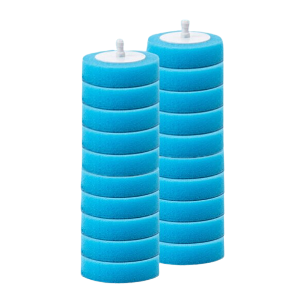 Conjunto de brosses de toilettes e porta-brosses descartáveis Ostrifin com 20 cabeças para limpeza eficiente.