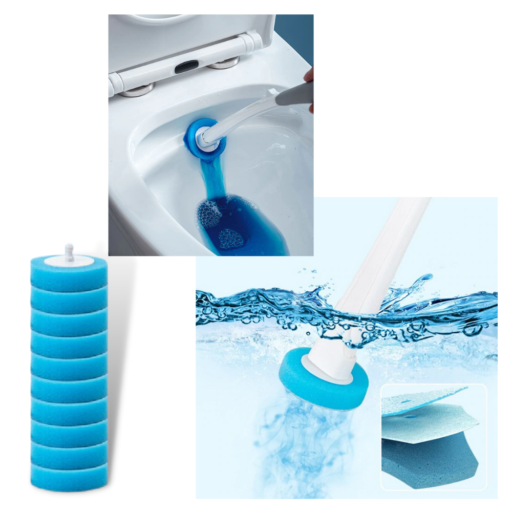 Conjunto de brosses de toilettes jetáveis Ostrifin com suporte, design moderno, para limpeza eficiente de banheiros.