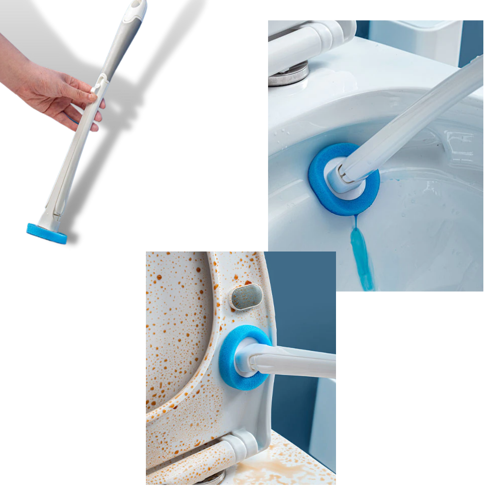 Conjunto de escova de banheiro descartável Ostrifin com suporte, escova de alta qualidade para limpeza eficiente do vaso sanitário.