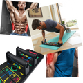 Placa de treino 9 em 1 da Buena Salud para exercícios de fitness e treinamento físico, com várias opções de uso.