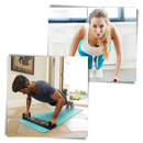 Placa de treino 9 em 1 da Buena Salud com diferentes áreas para exercícios de fitness e treinamento em casa.