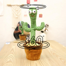 Cacto dançante da marca Eastjing, brinquedo interativo com design de cacto que gira 360 graus.