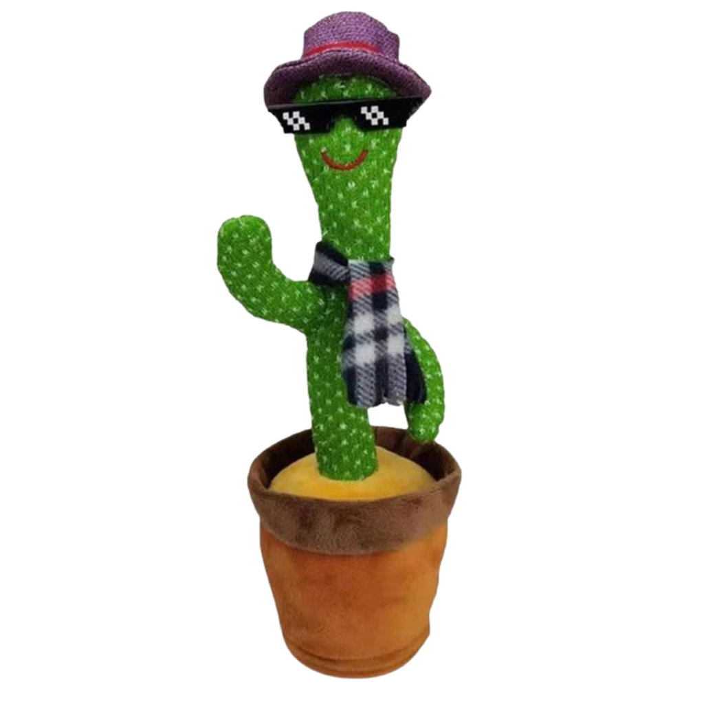 Cacto dançante da marca Eastjing, brinquedo falante com design de pássaro colorido, ideal para diversão infantil.
