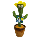 Cacto dançante da marca Eastjing, brinquedo interativo com design de cactus falando, com papagaio colorido em fundo branco.