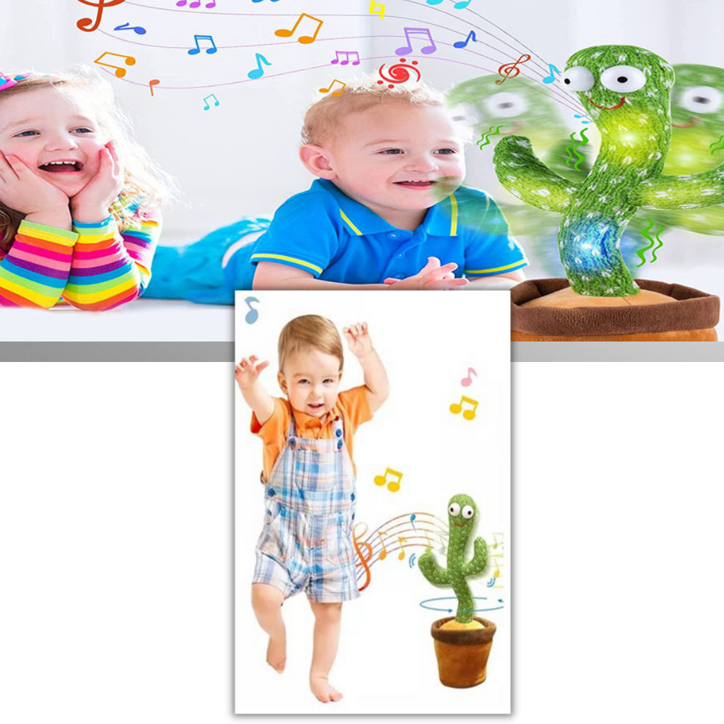 Boneco cactus dançante da Eastjing, brinquedo falante com design de cacto que canta e dança, ideal para diversão infantil.