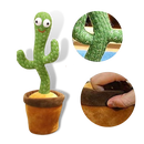 Cacto dançante de pelúcia da Eastjing, brinquedo de pelúcia macia e colorida, ideal para crianças e decoração divertida.