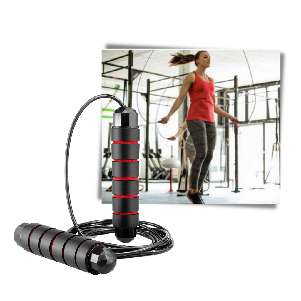 Corda de pular sem embaraços da Pakainn, com cabos de esferas, alças de espuma antiderrapantes para exercícios de cardio.