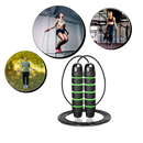 Corda de pular sem emaranhamento da Pakainn com manetes de espuma antiderrapantes, ideal para exercícios cardiovasculares.