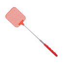 Répulsor de insetos Eastjing, tapete de mosca telescópico de aço inoxidável vermelho para desinsetização manual.