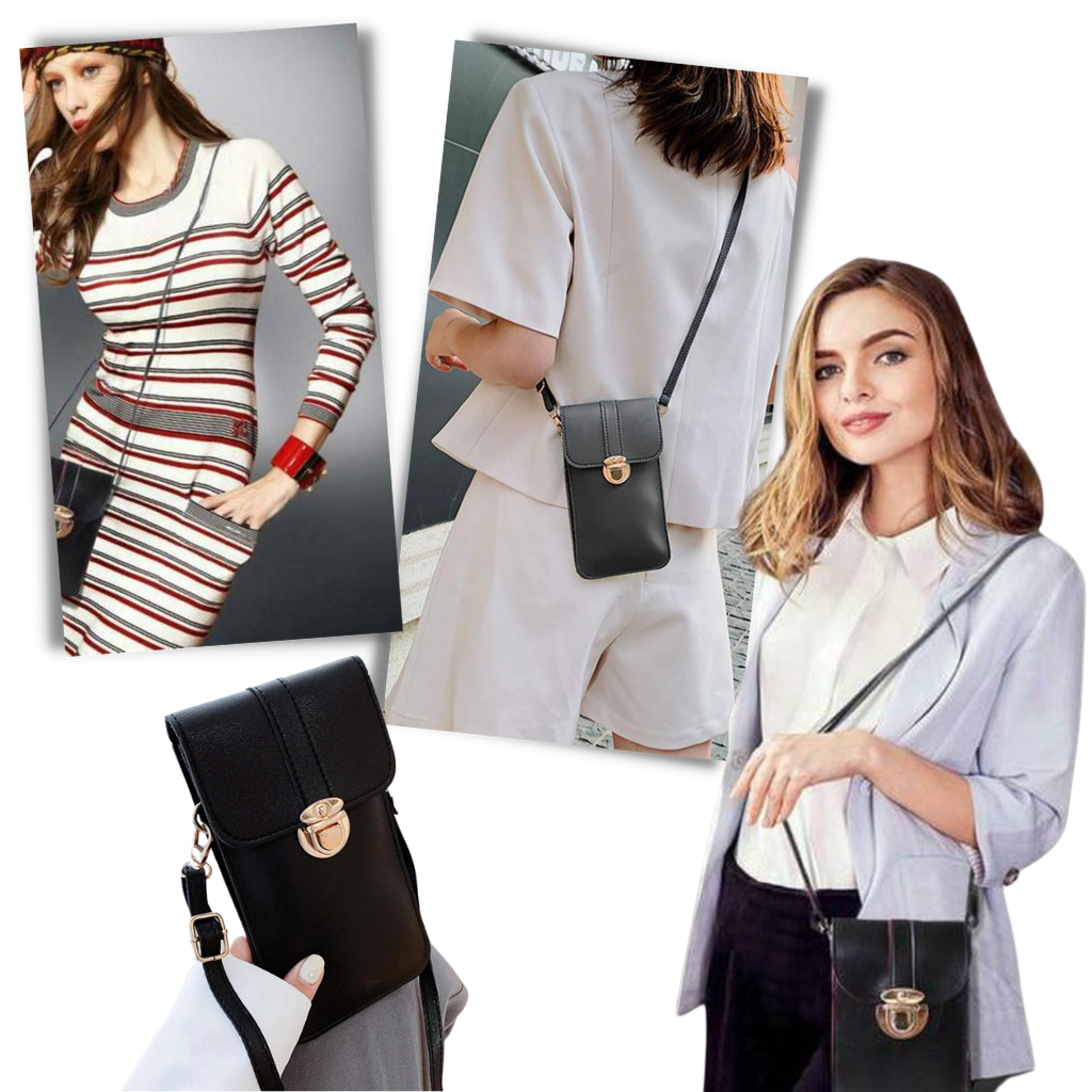Bolsa transversal para telefone com tela sensível ao toque da Eastjing, feita de couro, ideal para ocasiões diversas.