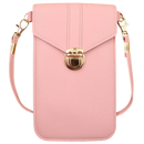 Bolsa transversal para telefone com tela sensível ao toque da Eastjing, na cor rosa, com compartimento para smartphone.