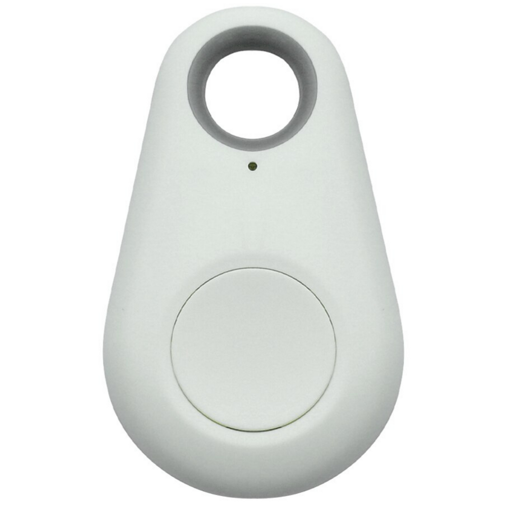 Dispositivo de rastreamento GPS Bluetooth branco para cães e gatos, da marca Imountek, com foco em segurança animal.