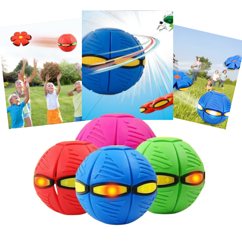 Balão mágico de OVNI da marca Namatu, brinquedo de atividade com forma de UFO em cor vibrante.