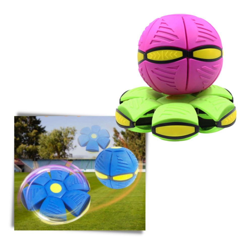 Balão mágico de OVNI da marca Namatu, brinquedo de atividade com design de UFO em cores vibrantes.