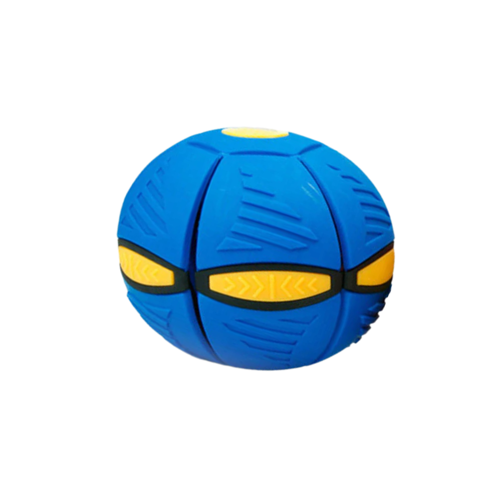 Balão mágico de OVNI da marca Namatu, brinquedo de atividade em formato de UFO azul com detalhes brilhantes.
