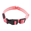 Colar luminoso para animais de estimação da Hqzy, com luz LED rosa, recarregável por USB, ideal para segurança e visibilidade.