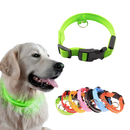 Colar luminoso para animais de estimação da Hqzy, recarregável por USB, com LED para segurança de cães e filhotes.
