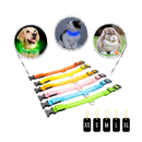 Coleira LED recarregável por USB para animais de estimação, colar luminoso seguro e visível para pets, marca Hqzy.