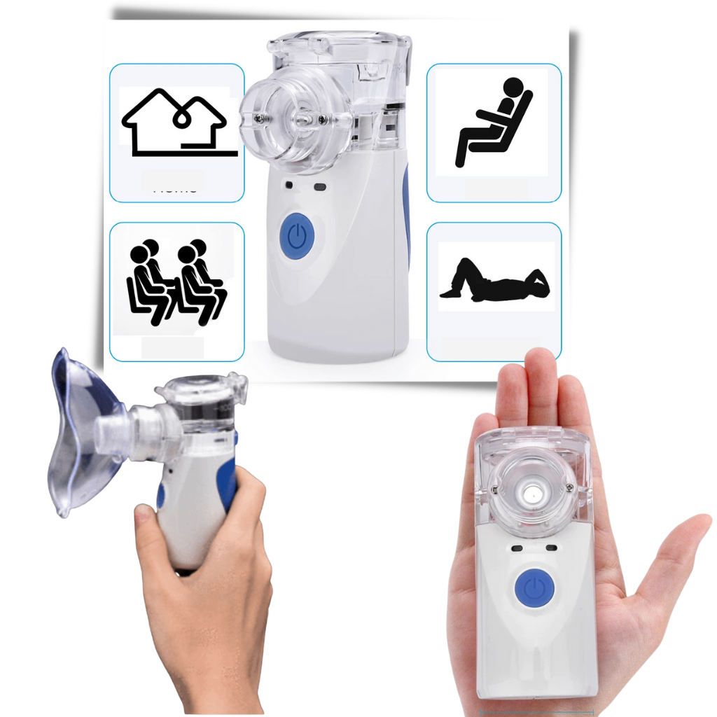 Nébulizador ultrassônico portátil Limicar para crianças e adultos, dispositivo de cuidados respiratórios compacto e eficiente.